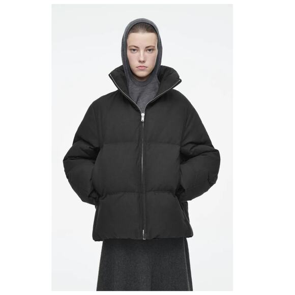 COS Oversized Hooded Down Puffer Jacket Size US/Large - Picture 1 of 16